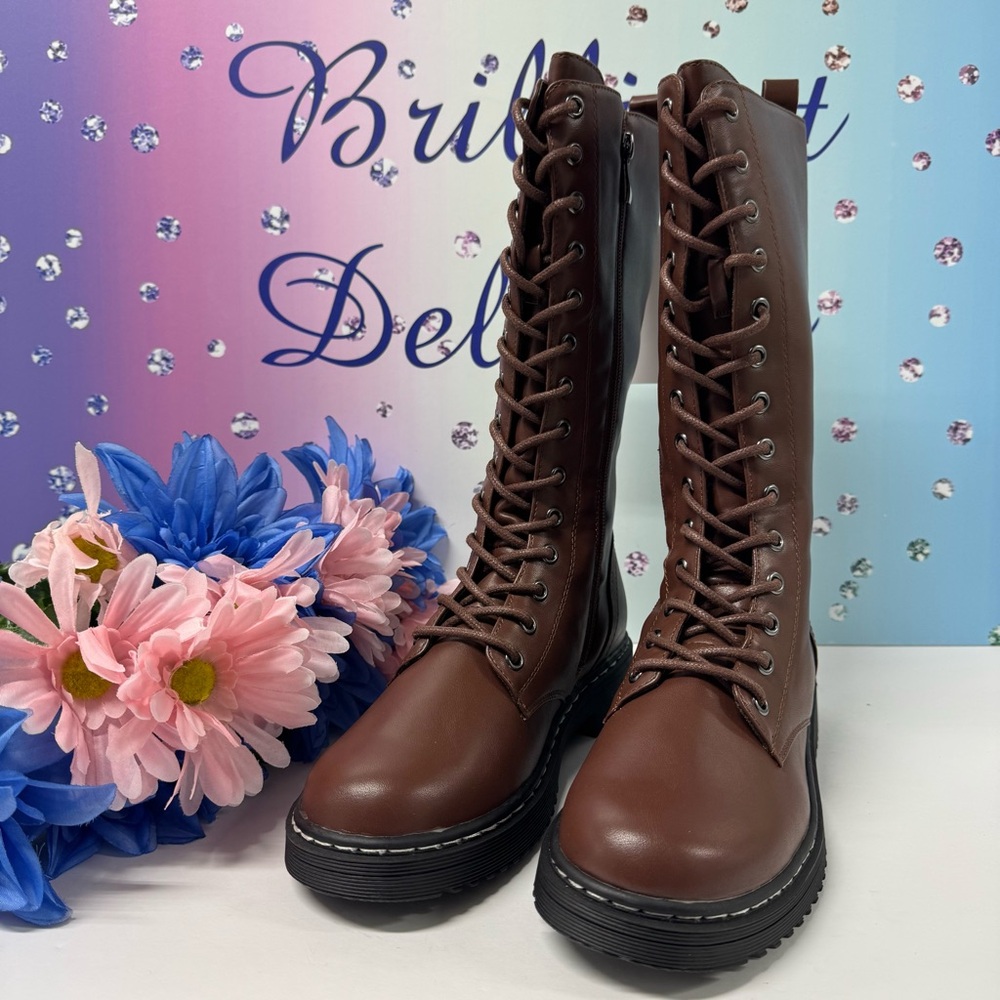 GORGEOUS MID CALF COMBAT BOOTS